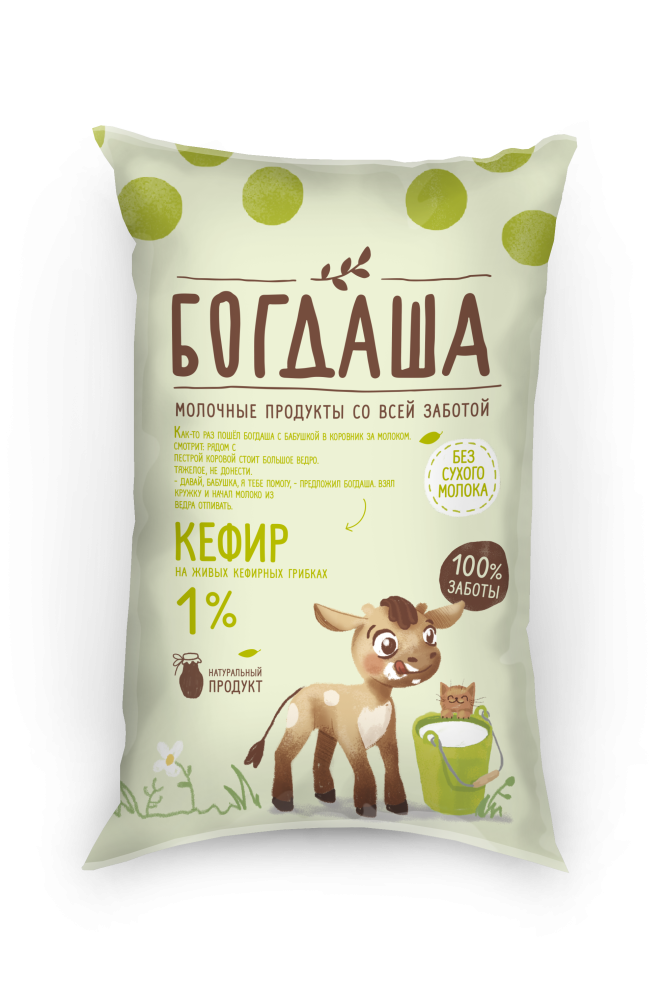 Кефир 1% 0,9 л ТМ Богдаша