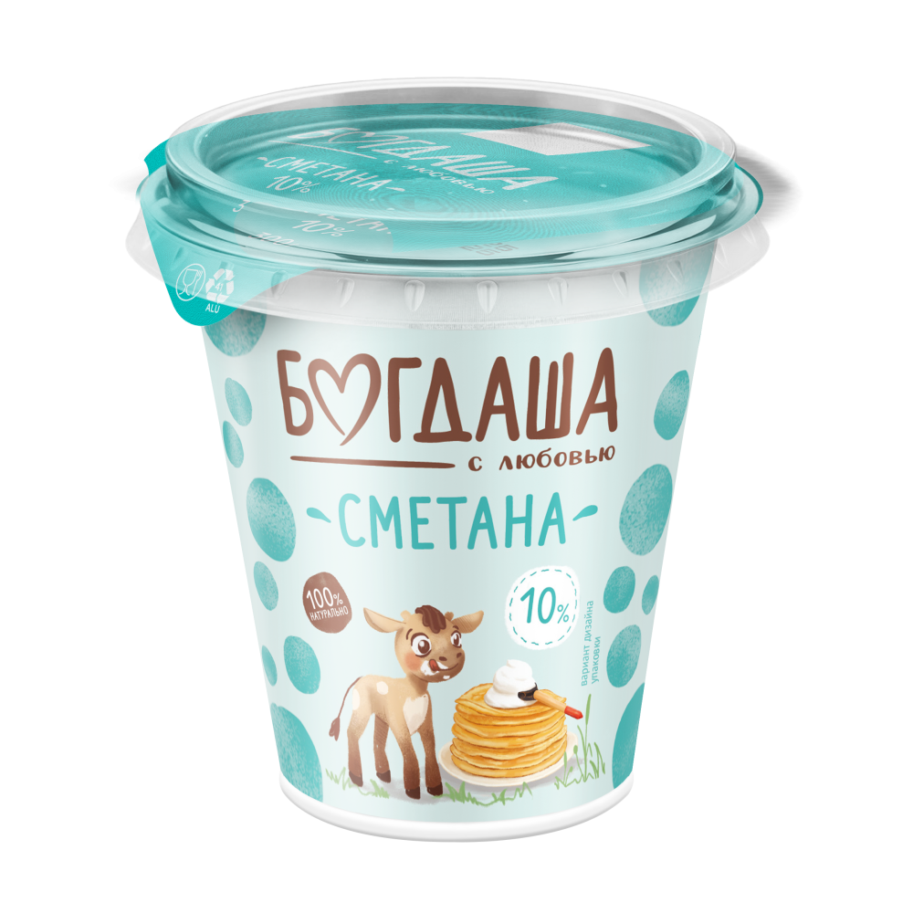 Сметана 10% 300гр. ТМ Богдаша