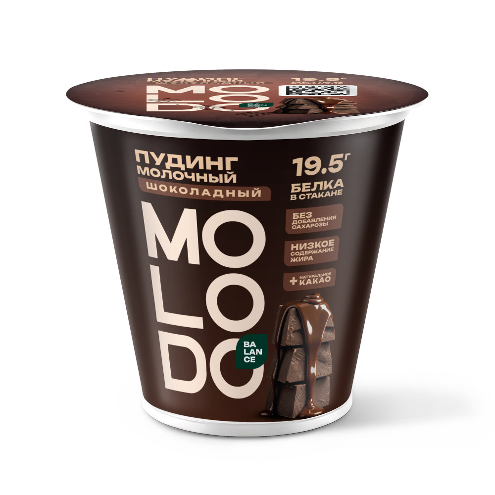 Пудинг шоколадный обогащенный белком 1,5% 195 гр Molodo Balance
